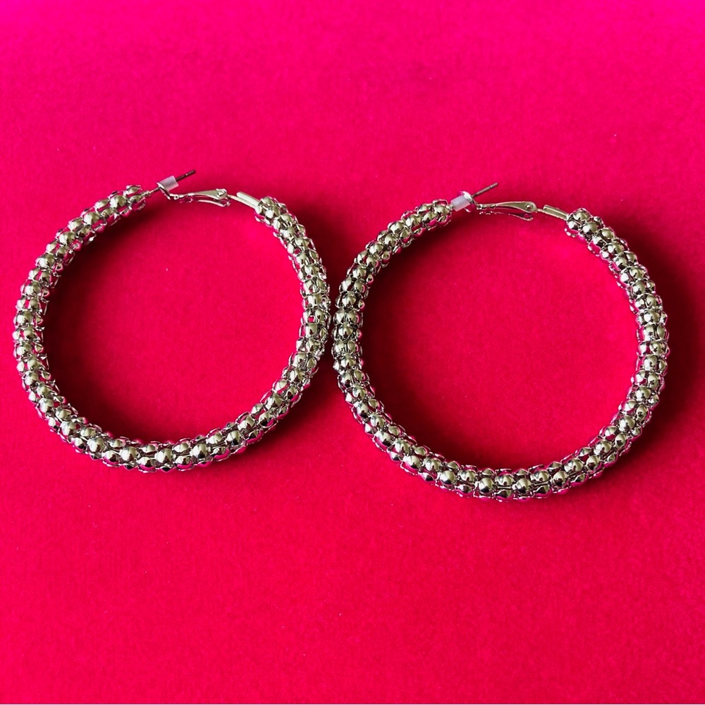 Hoop Earrings | Silver Tone | Brand New No Tags
